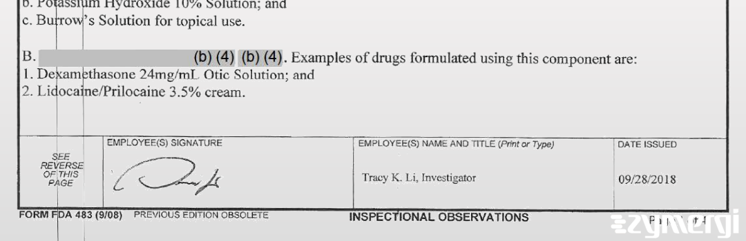 Tracy K. Li FDA Investigator 