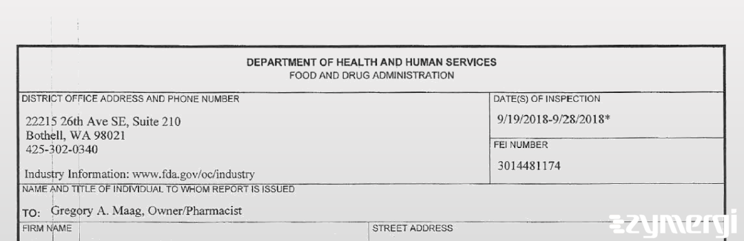 FDANews 483 Maag Prescription Center LLC Sep 28 2018 top