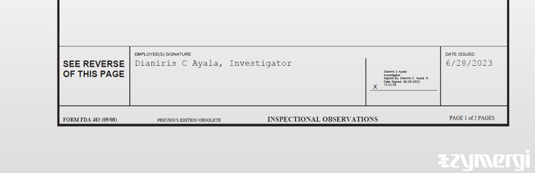 Dianiris C. Ayala FDA Investigator 