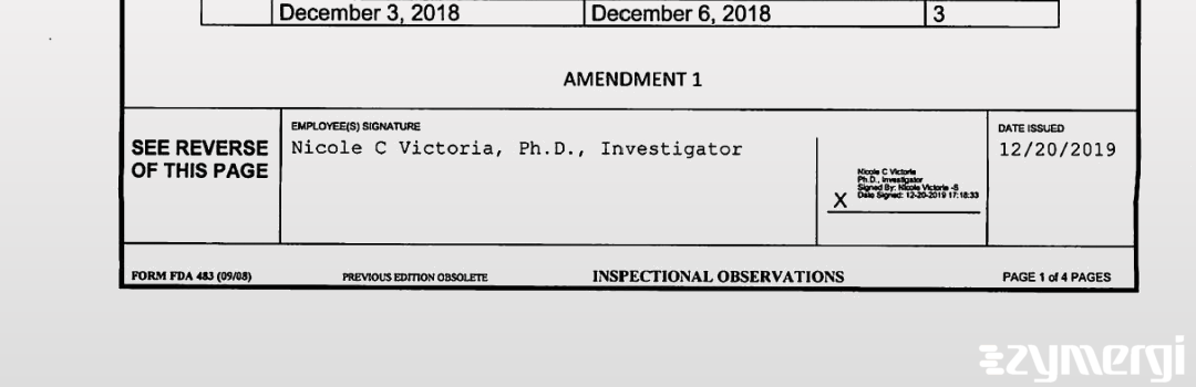 Nicole C. Victoria FDA Investigator