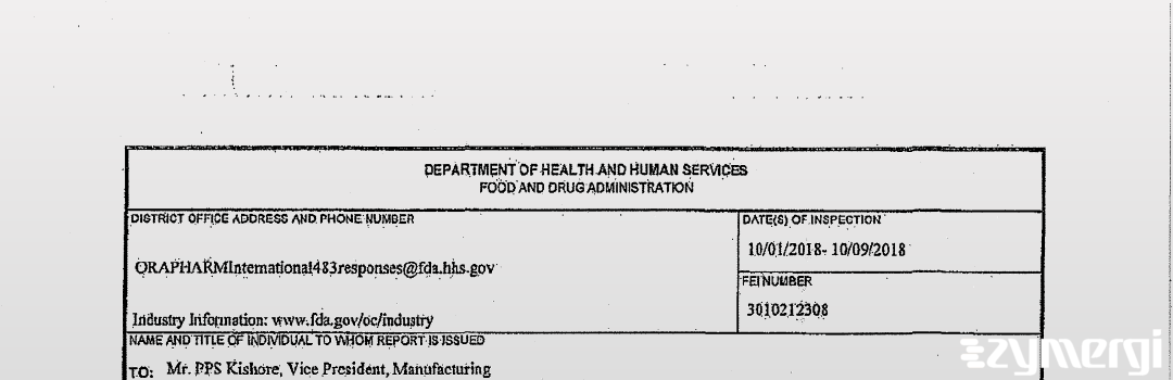 FDANews 483 Malladi Drugs & Pharmaceuticals Ltd Oct 9 2018 top