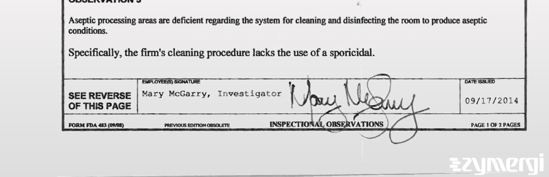 Mary-Jeanet McGarry FDA Investigator