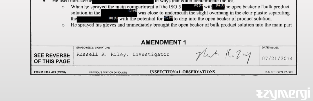 Russell K. Riley FDA Investigator