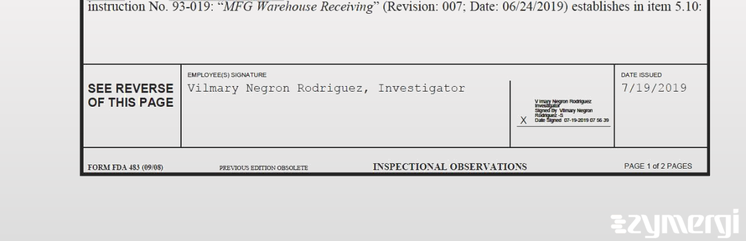 Vilmary Negron Rodriguez FDA Investigator Negron Rodriguez, Vilmary FDA Investigator 