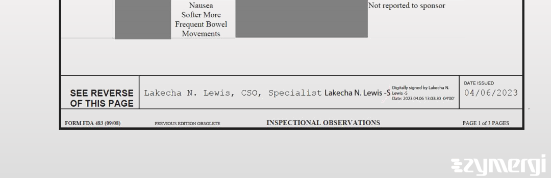 Lakecha N. Lewis FDA Investigator