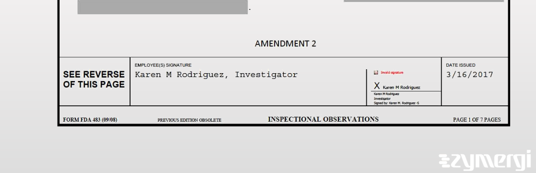 Karen M. Rodriguez FDA Investigator