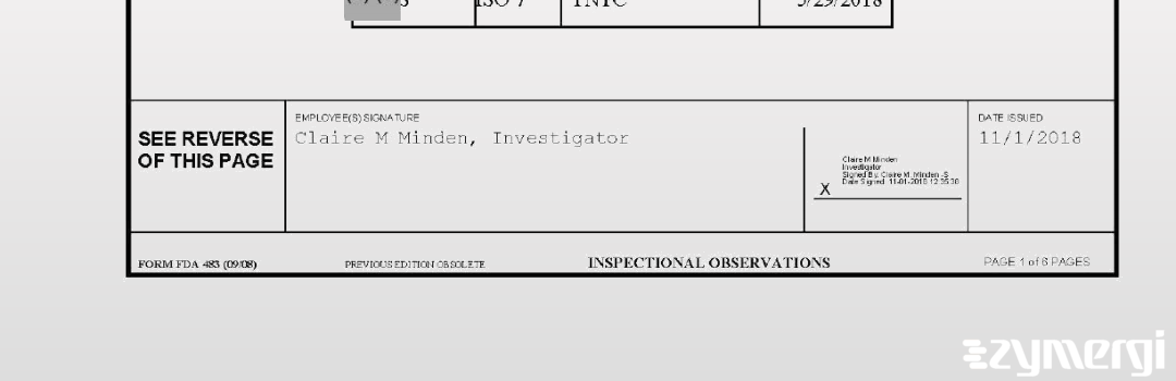 Claire M. Minden FDA Investigator