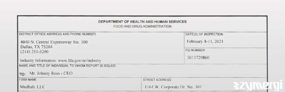 FDANews 483 MedHab, LLC Feb 11 2021 top
