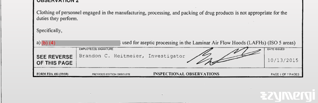 Brandon C. Heitmeier FDA Investigator