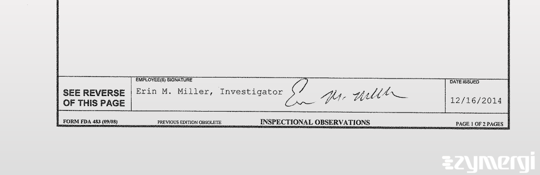 Erin M. Miller FDA Investigator