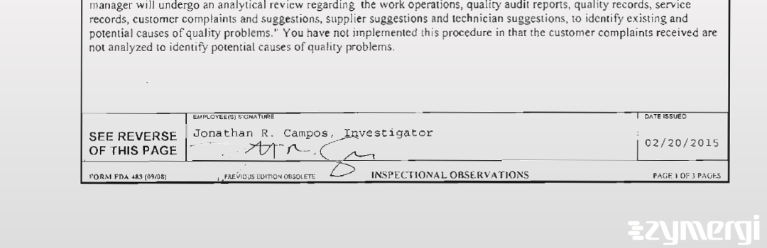 Jonathan R. Campos FDA Investigator