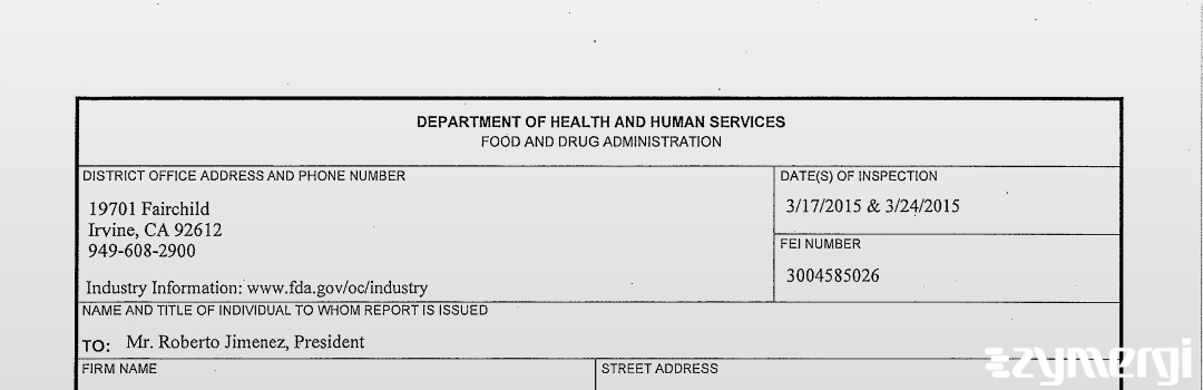 FDANews 483 Medisil Corporation Mar 24 2015 top