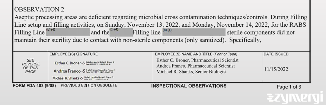 Michael Shanks FDA Investigator 