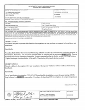 FDAzilla FDA 483 Medline, Hartland | May 2018