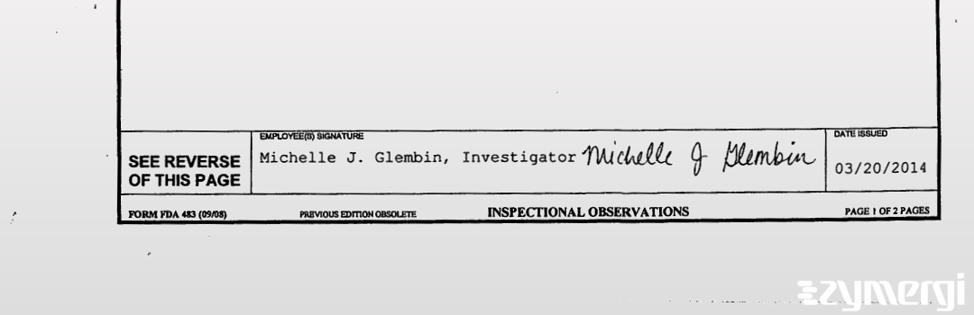 Michelle J. Glembin FDA Investigator 