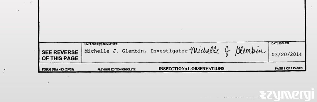 Michelle J. Glembin FDA Investigator