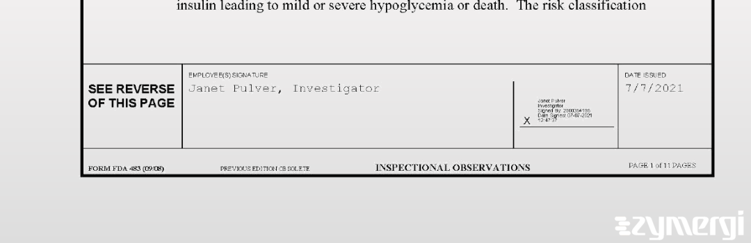 Janet Pulver FDA Investigator