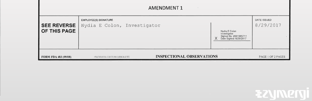 Nydia E. Colon FDA Investigator