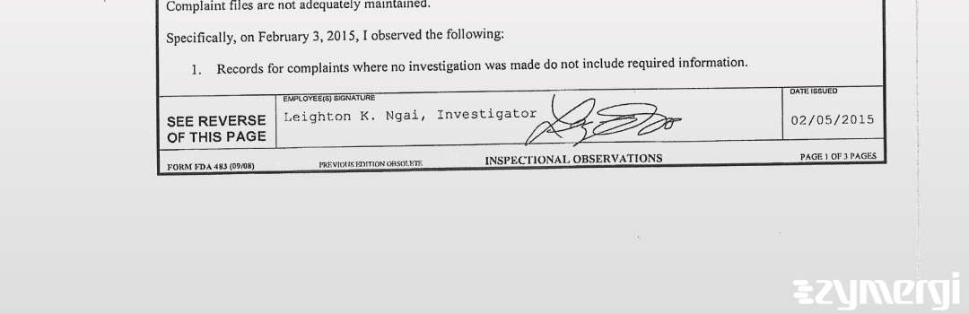 Leighton K. Ngai FDA Investigator