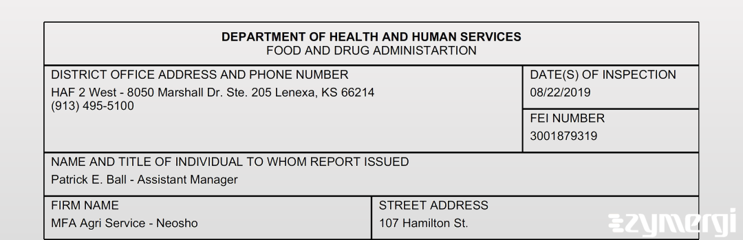 FDANews 483 MFA Agri Service - Neosho Aug 22 2019 top