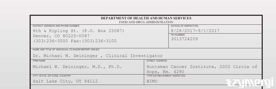 FDANews 483 Michael W. Deininger, M.D., Ph.D. Sep 1 2017 top