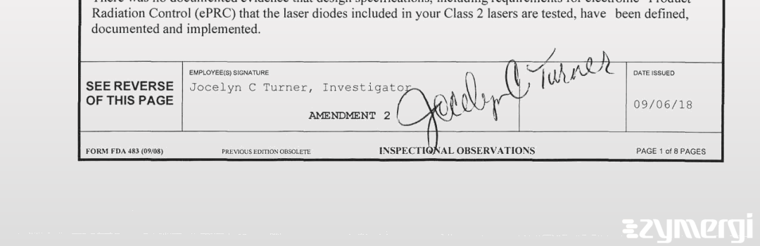 Jocelyn C. Turner FDA Investigator