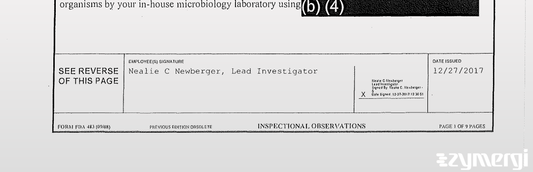 Nealie C. Newberger FDA Investigator 