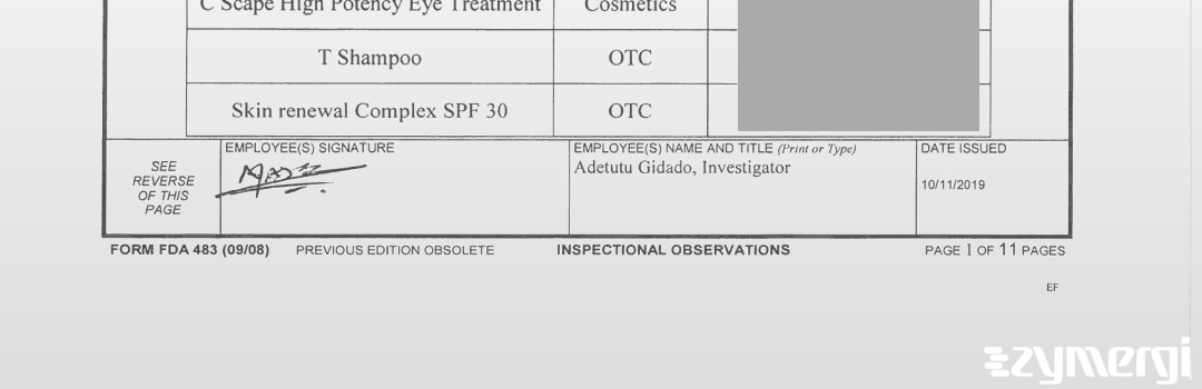 Adetutu M. Gidado FDA Investigator 