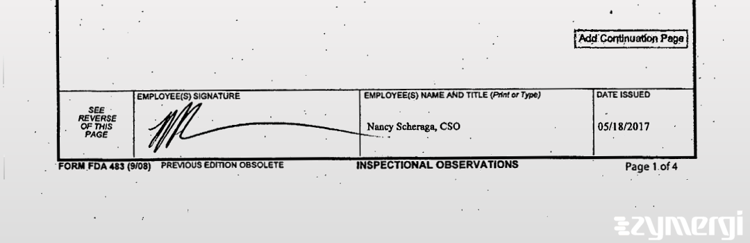 Nancy F. Scheraga FDA Investigator 