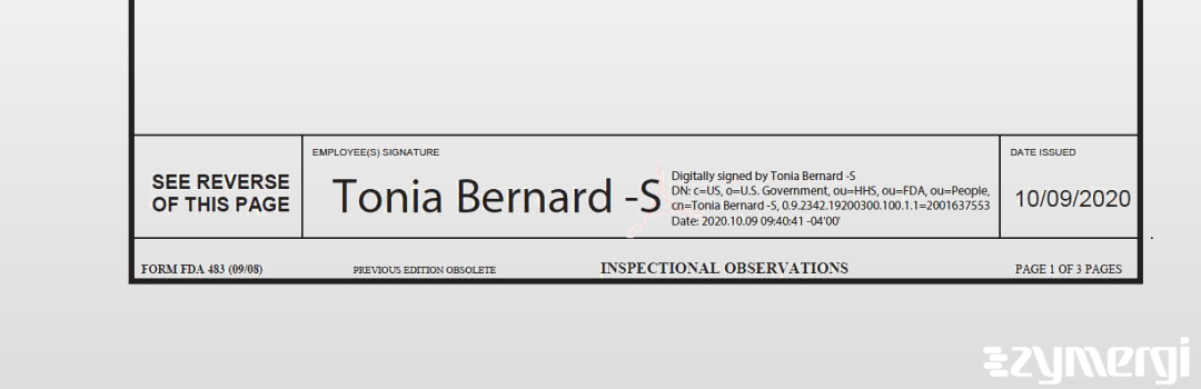 Tonia F. Bernard FDA Investigator 