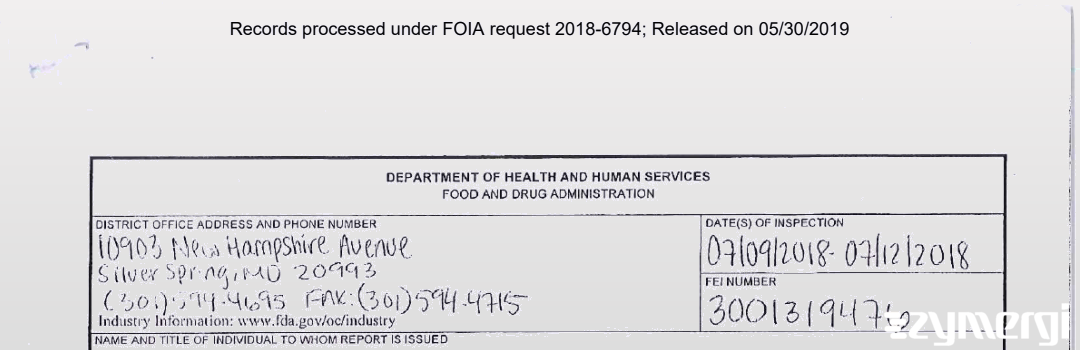 FDANews 483 Modern Medical Equipment Mfg Ltd Jul 12 2018 top