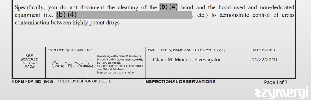 Claire M. Minden FDA Investigator