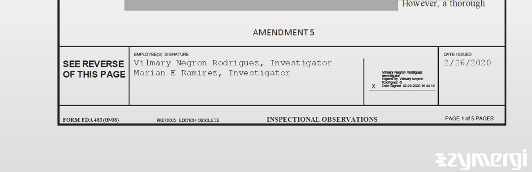 Marian E. Ramirez FDA Investigator Vilmary Negron Rodriguez FDA Investigator Negron Rodriguez, Vilmary FDA Investigator 