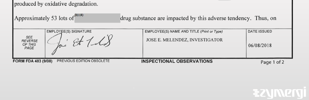 Jose E. Melendez FDA Investigator 