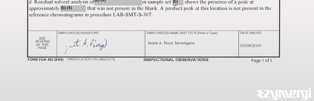 Justin A. Boyd FDA Investigator 