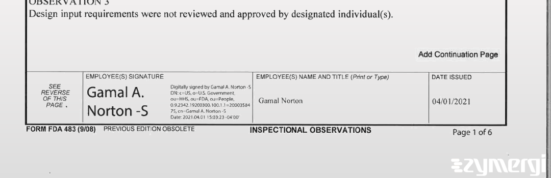 Gamal A. Norton FDA Investigator 