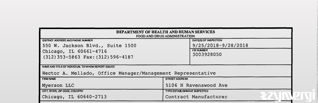 FDANews 483 Myerson LLC Sep 28 2018 top