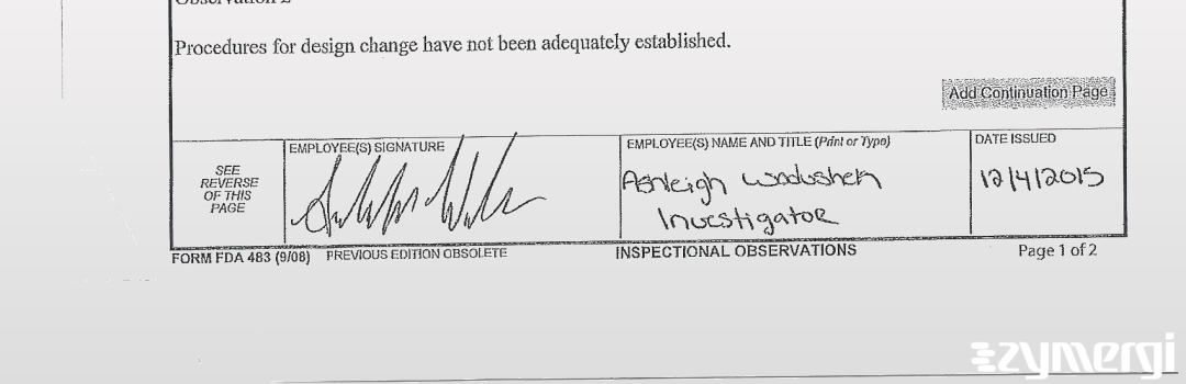 Ashleigh P. Wodushek FDA Investigator