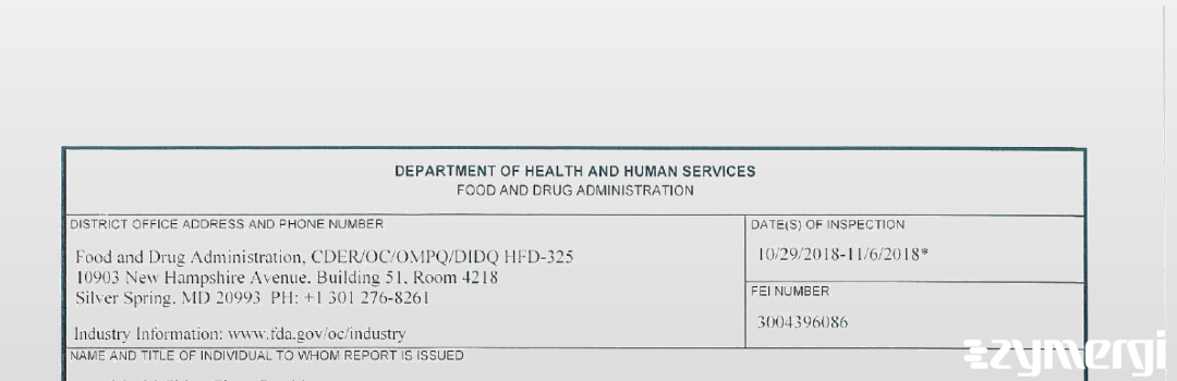 FDANews 483 Nang Kuang Pharmaceutical Co., Ltd. Nov 6 2018 top