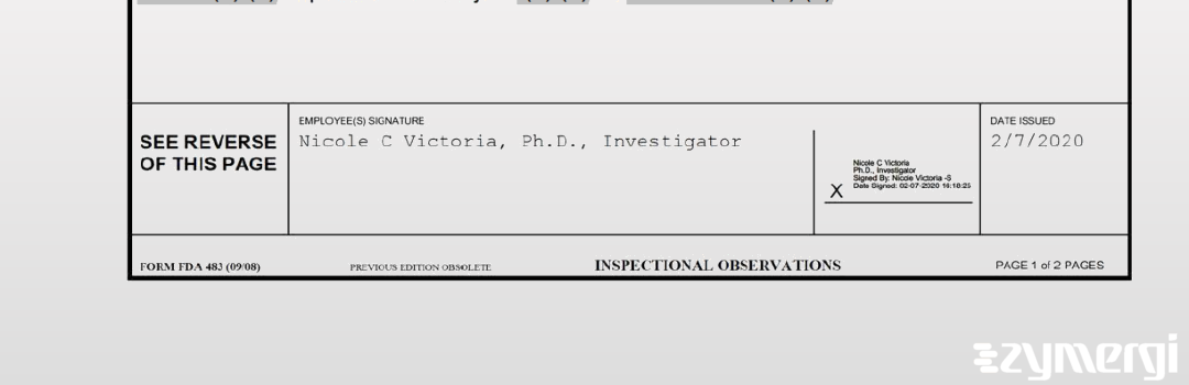 Nicole C. Victoria FDA Investigator 