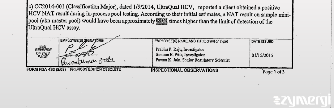 Prabhu P. Raju FDA Investigator Simone E. Pitts FDA Investigator
