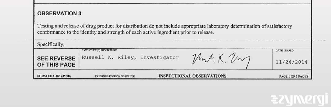 Russell K. Riley FDA Investigator