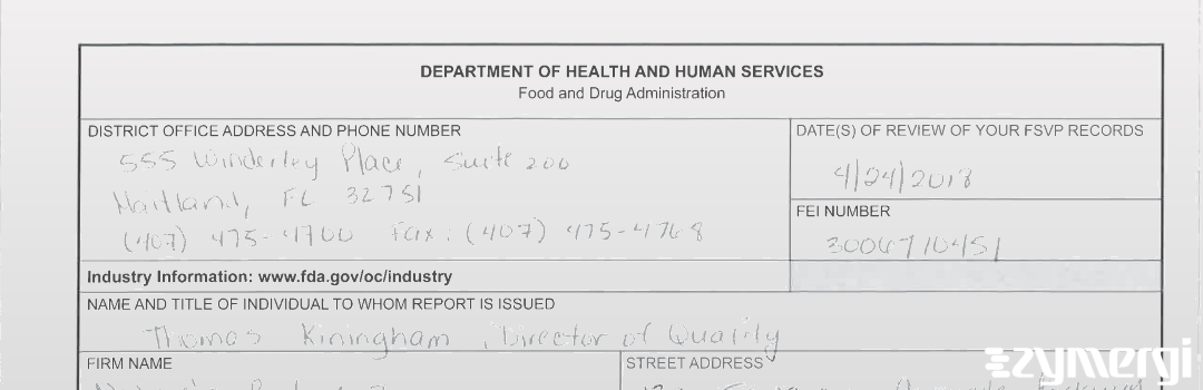 FDANews 483 Nature's Products, Inc. Apr 24 2018 top