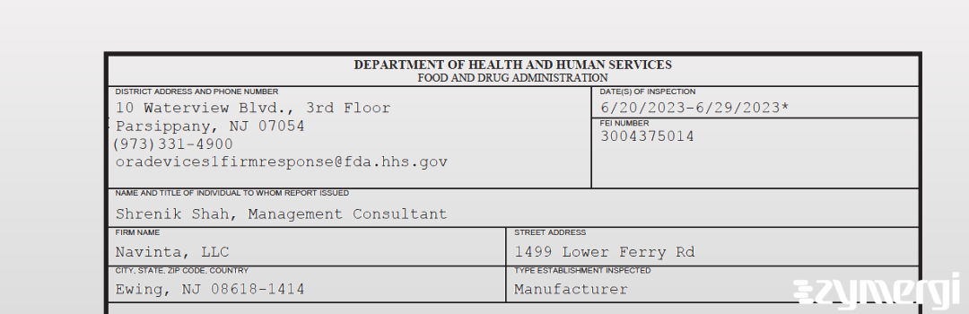 FDANews 483 Navinta, LLC Jun 29 2023 top