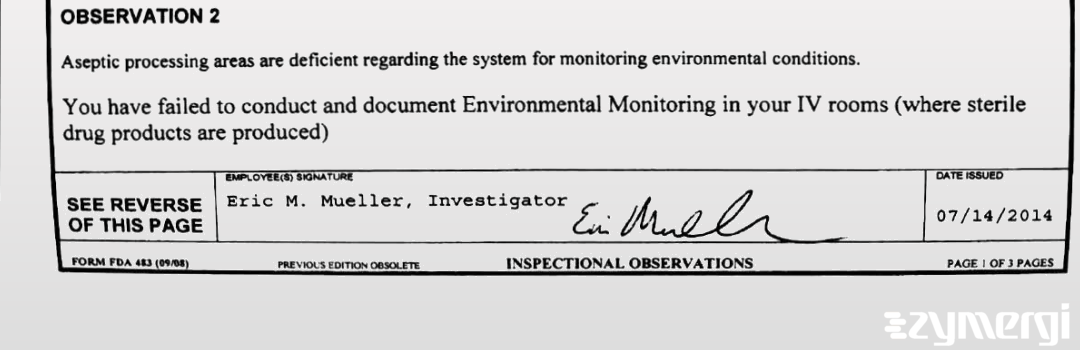 Eric M. Mueller FDA Investigator 