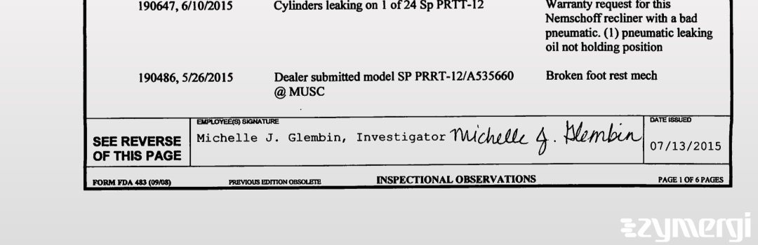 Michelle J. Glembin FDA Investigator 