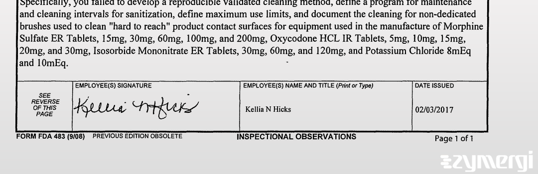 Kellia N. Hicks FDA Investigator 