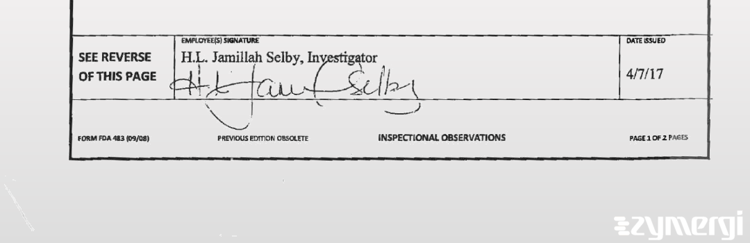 Hala L. Selby FDA Investigator 