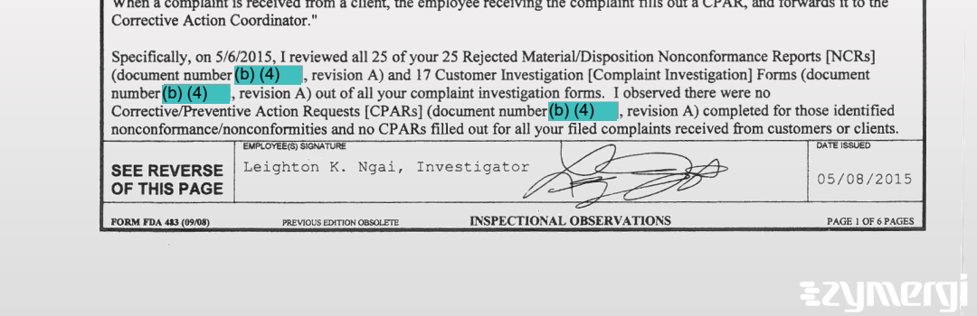 Leighton K. Ngai FDA Investigator