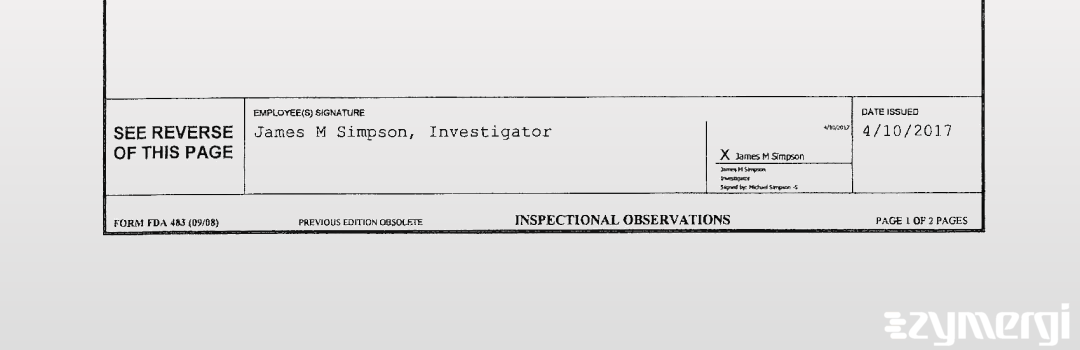 James M. Simpson FDA Investigator
